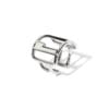 Bague Icto argent laque blanche vue face elegance intemporelle