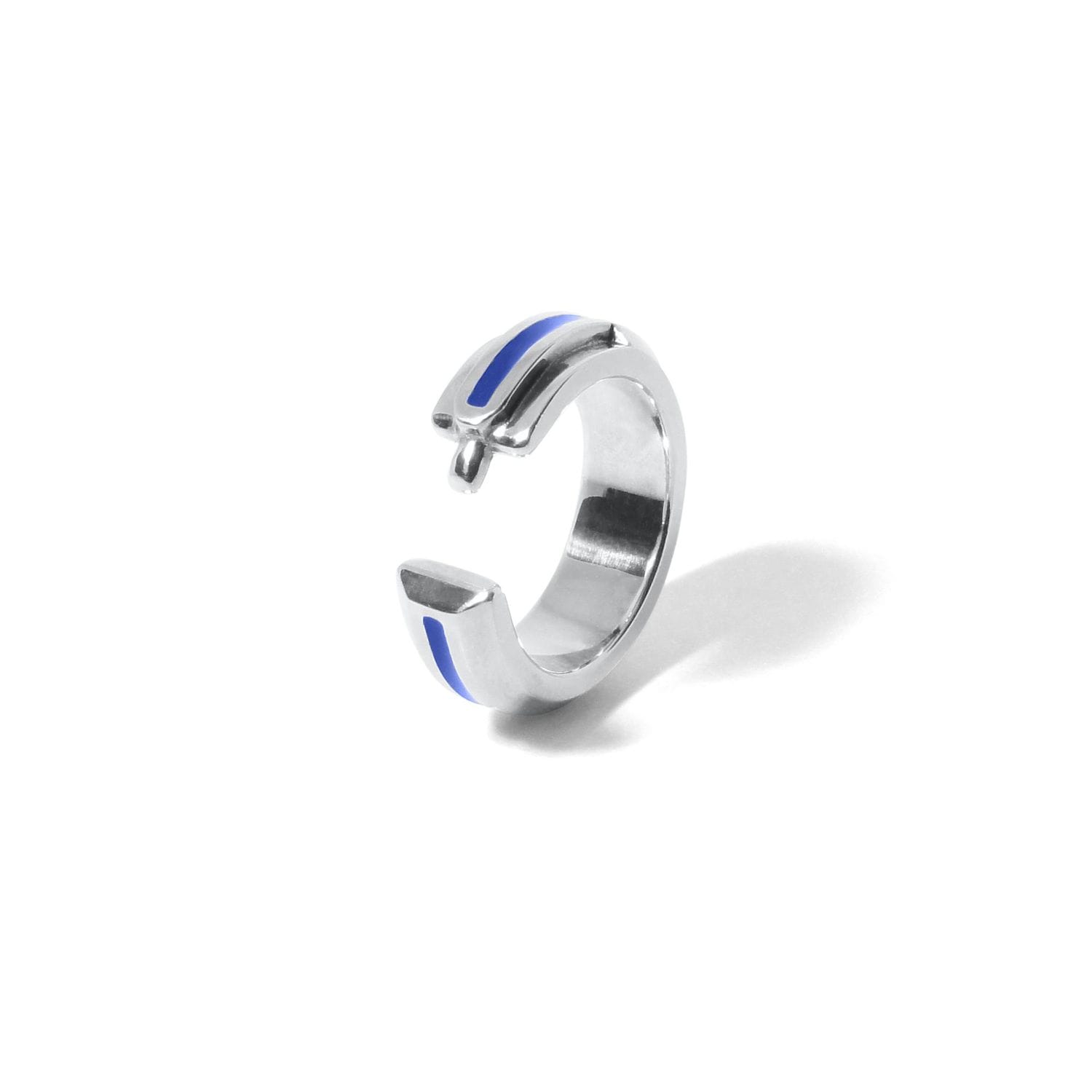 Bague Isiro argent laque bleue bijou fait main ethique raffine
