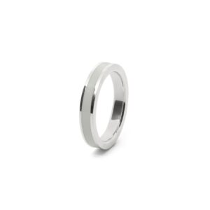 Bague Fouze argent laque blanche fond blanc bijou intemporel
