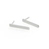 Boucles d'oreilles Suba argent laque blanche vue face fond blanc design raffine