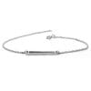 Bracelet Kda argent laque noire fond blanc bijou artisanal minimaliste