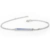 Bracelet Kda argent laque bleue fond blanc bijou artisanal moderne