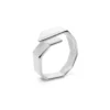 bague laje argent laque blanche lignes pures design contemporain